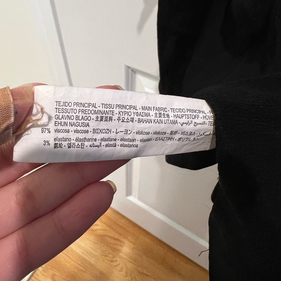 Zara Corset Long Sleeve Black Mini Dress Size Medium - Picture 11 of 13